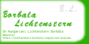 borbala lichtenstern business card